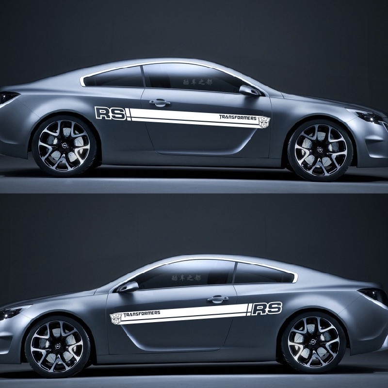 汽车贴纸遮划痕侧门车身个性车贴车门划痕刮痕遮挡贴画侧裙彩条腰线