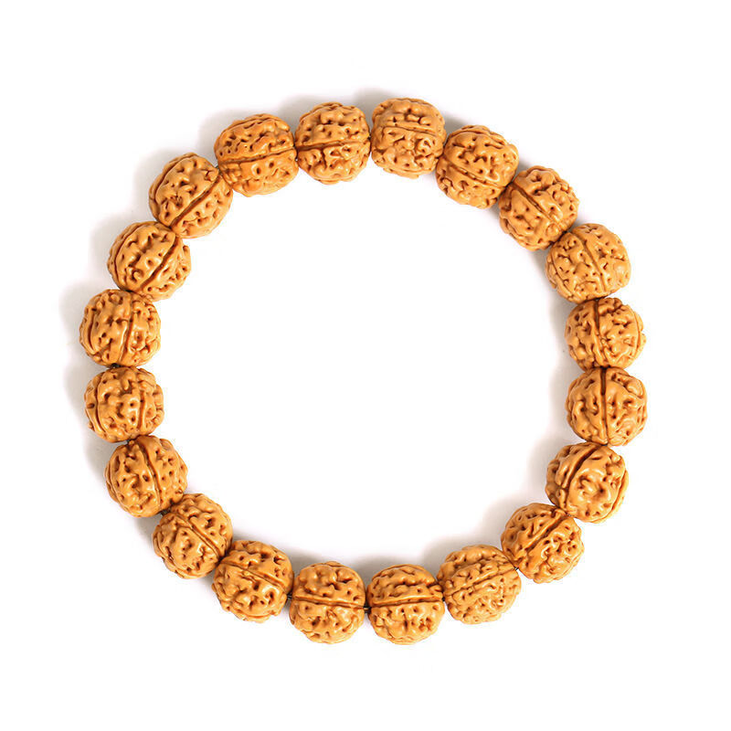 双龙爆肉小金刚菩提子手串五瓣原籽黄皮梅花矮桩文玩佛珠单圈手串 12