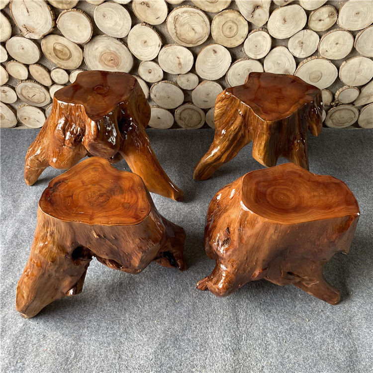 康朗达 根雕凳子茶几坐凳天然原木凳花盆石头底座客厅实木中式多功能