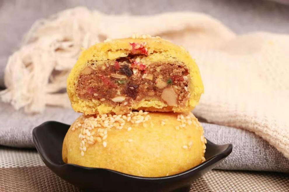 现做现发网红茶糖混糖广式亚麻籽油月饼五仁枣蓉月饼香酥月饼 黄酥