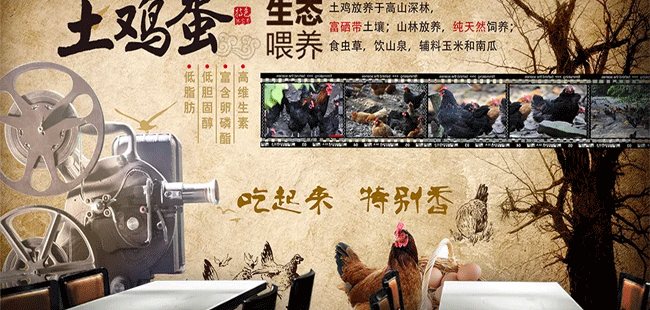 农家土特产墙纸饭店工装背景墙壁纸农产品特产壁画乡村土特产墙布