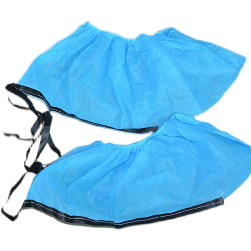 一次性防静电鞋套无纺布带导电条脚套无尘车间安全防护鞋套100只 300