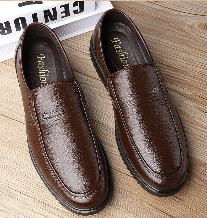 卡柏奇加肥加大码皮鞋男46特大号男鞋男士加大肥宽爸爸鞋子上班正装