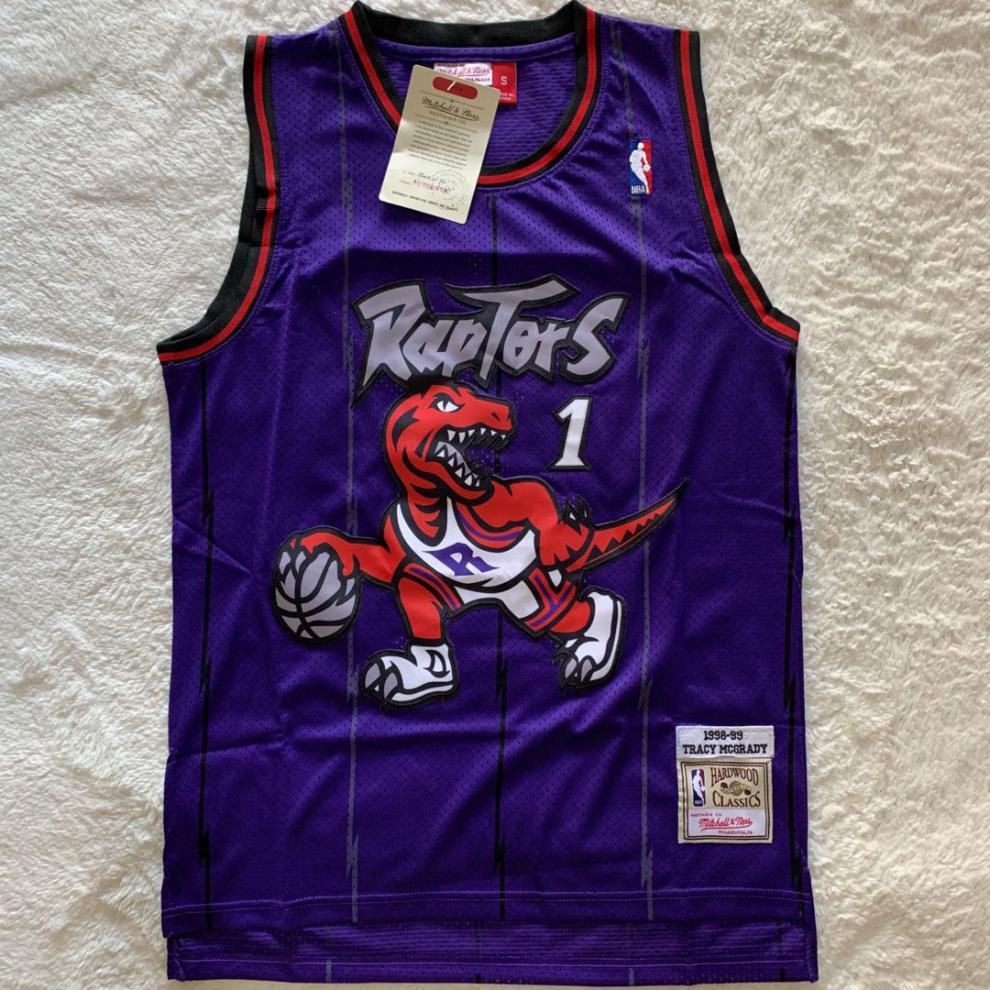 猛龙1号麦迪复古大紫色球衣学生训练比赛球服男女休闲运动服 麦迪一号