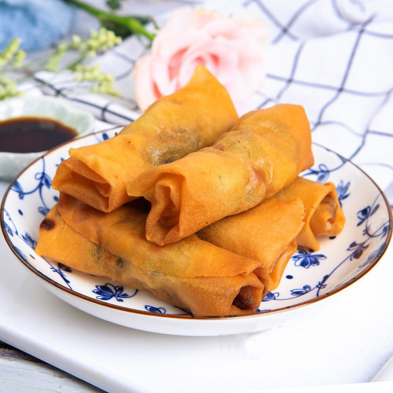 素馅春卷/荠菜肉丝春卷/三丝春卷 油炸香脆速冻面点早点 三丝春卷2