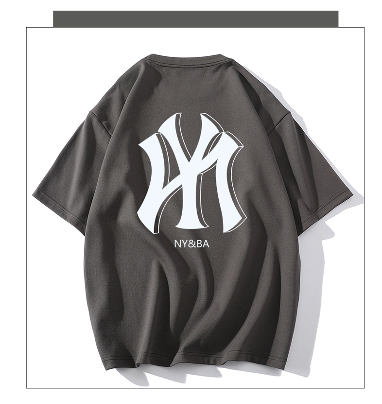 ny官方旗舰ny男士短袖t恤男夏季圆领半袖男t潮牌大码男装体恤青年短袖
