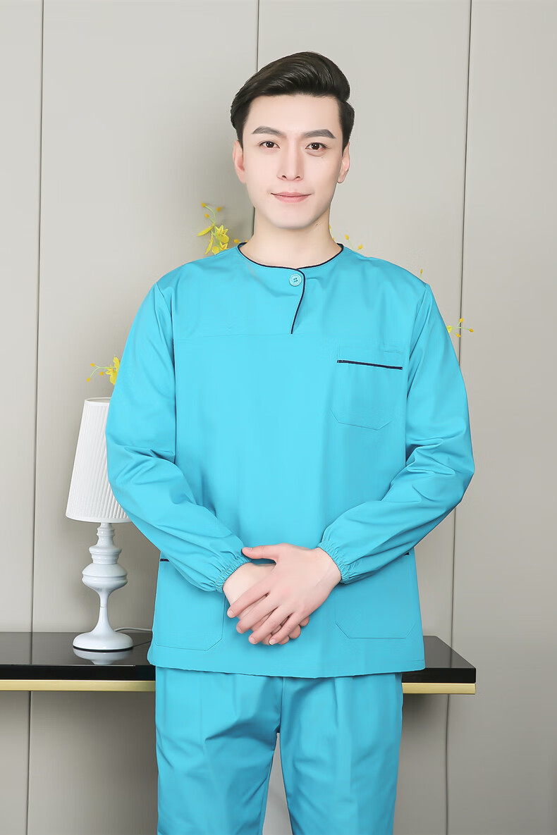 维玛罗圆领洗手衣女短袖手术室刷手衣口腔医生美容月嫂护工家政工作服