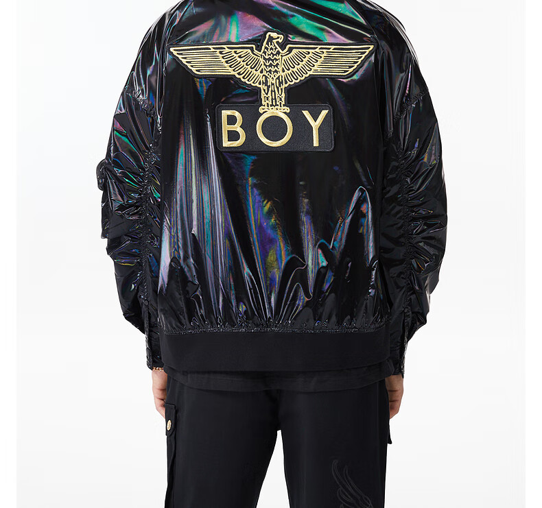 boylondon外套男女同款2022春夏新品飞行夹克宽松辐射pu棒球服n23003