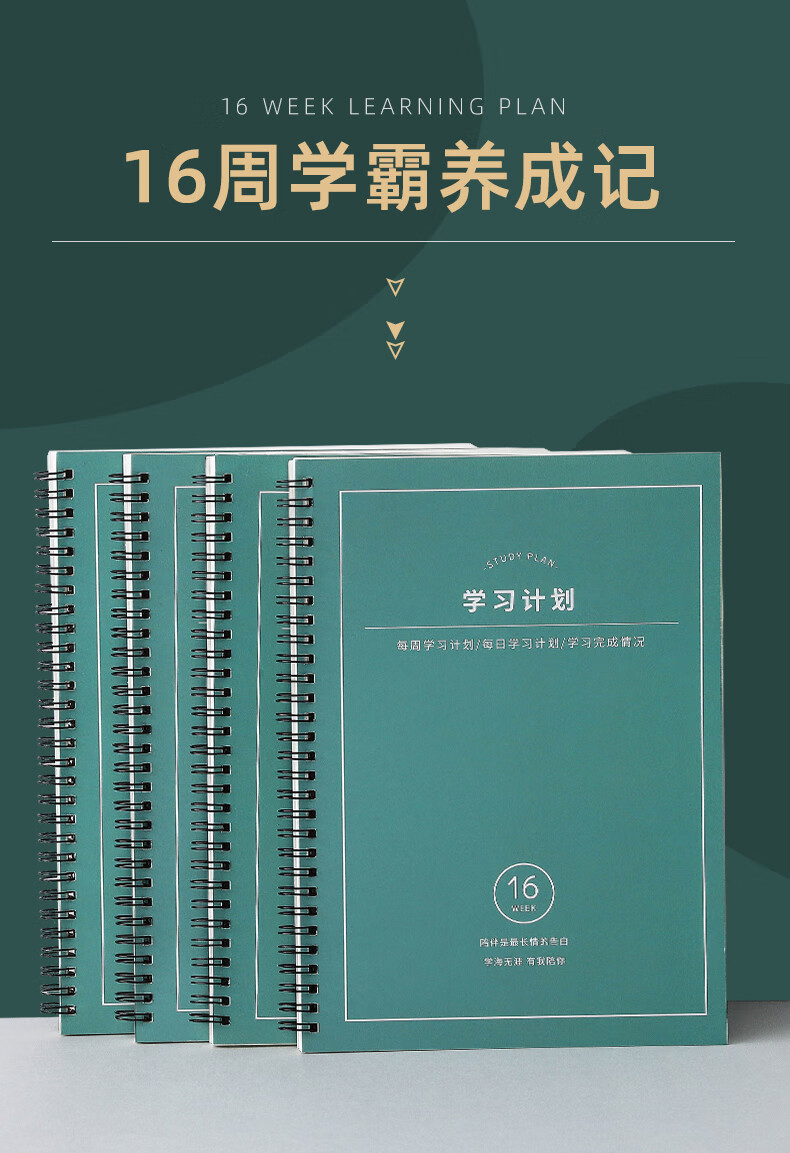 萌之瑶 学习日计划本艾宾浩斯复习日程本时间轴管理自律打卡计划表