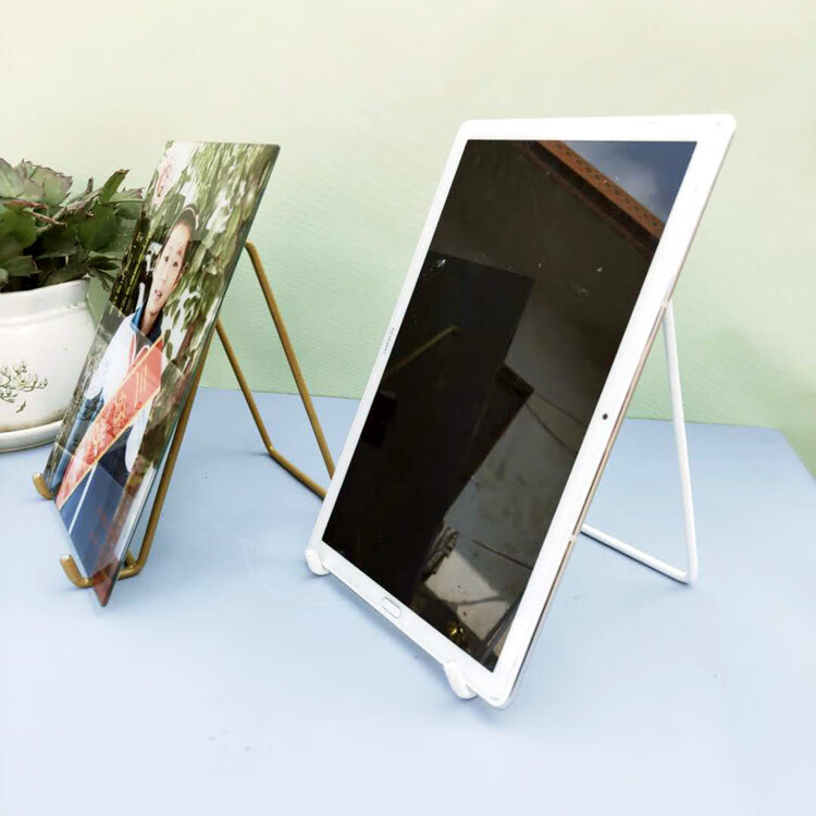 桌面相框支架托奖牌证书展示架创意落地立式玻璃相片平板托架摆台黑色