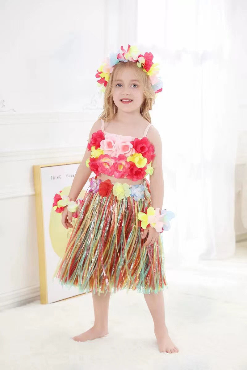 六一儿童节演出服装幼儿园学生环保衣服男女童节日表演服学生草裙舞