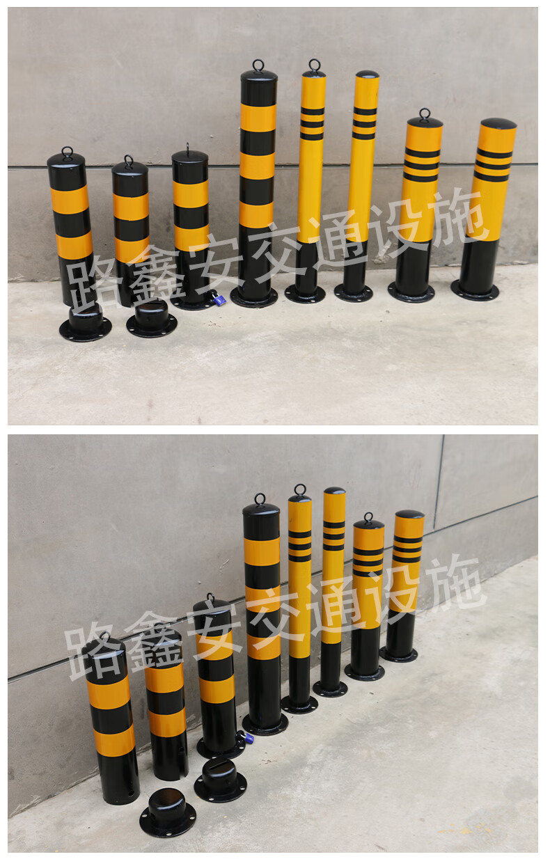 定制适用加厚地桩柱钢管警示防撞柱固定隔离桩停车桩挡车路障柱路桩铁