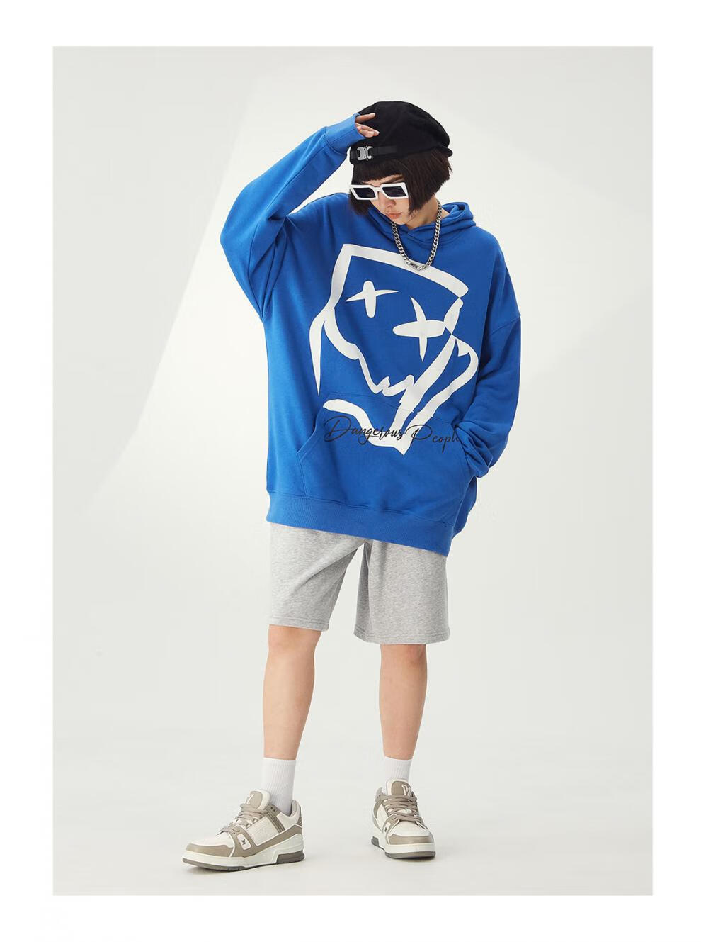 dangerouspeople薛之谦dsp纸袋人连帽卫衣字母潮情侣款男女连帽衫