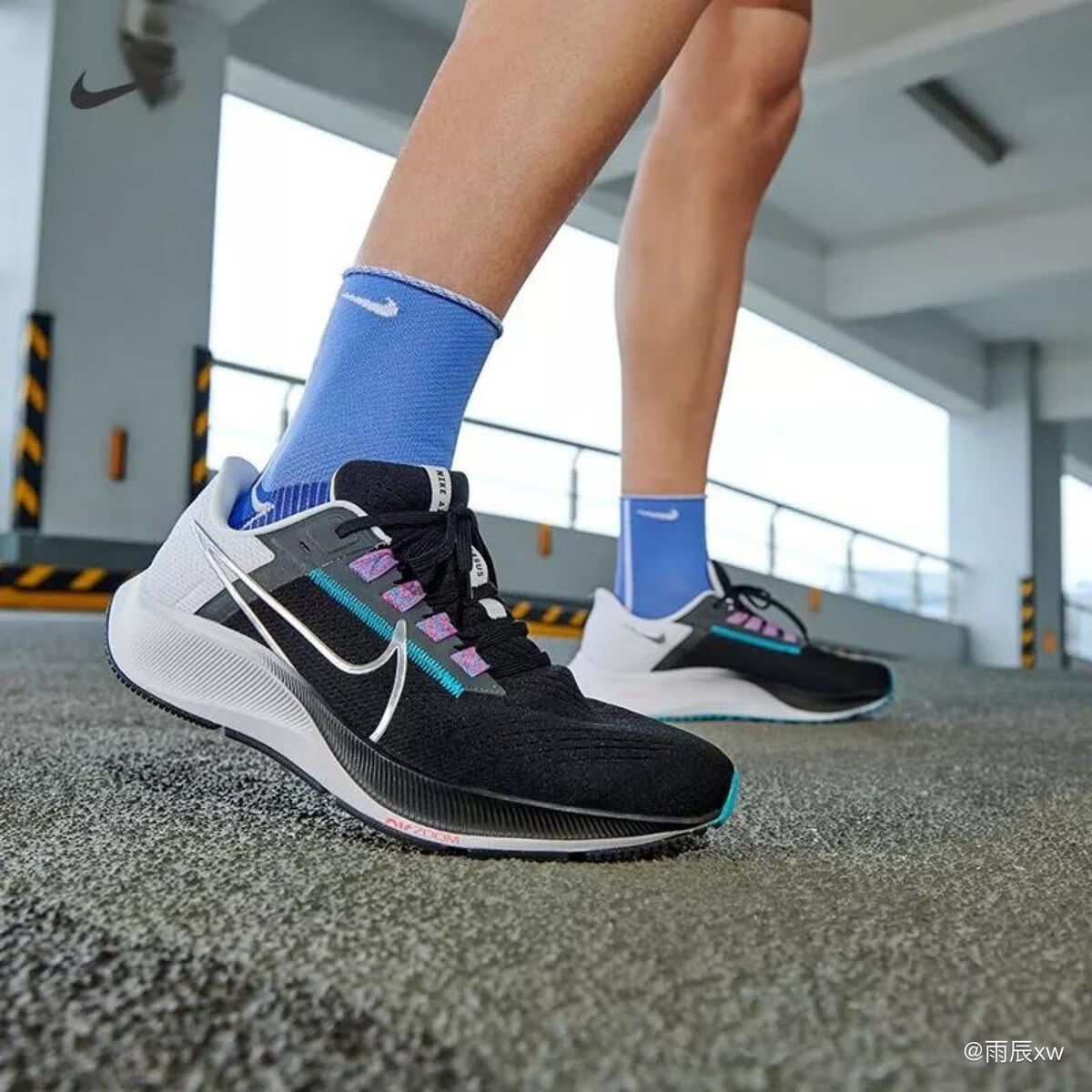 【毒】飞马zoom苏炳添跑步鞋纯原登月飞马38代气垫运动鞋 38代【黑白