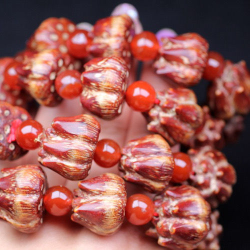 天i然滴血莲花菩提手串 滴血莲花菩提子手链 滴血莲花文玩 滴血莲花