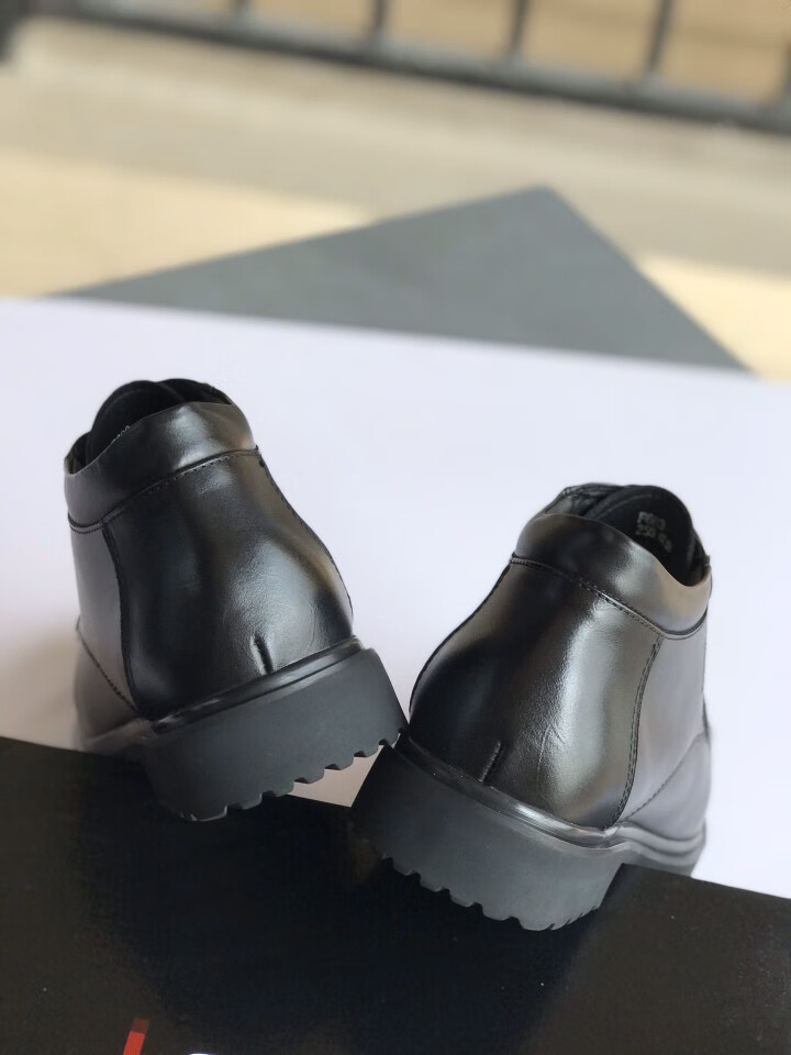 ecco爱步男鞋中帮保暖羊毛商务休闲皮鞋冬季雪地靴真皮棉鞋爸爸鞋