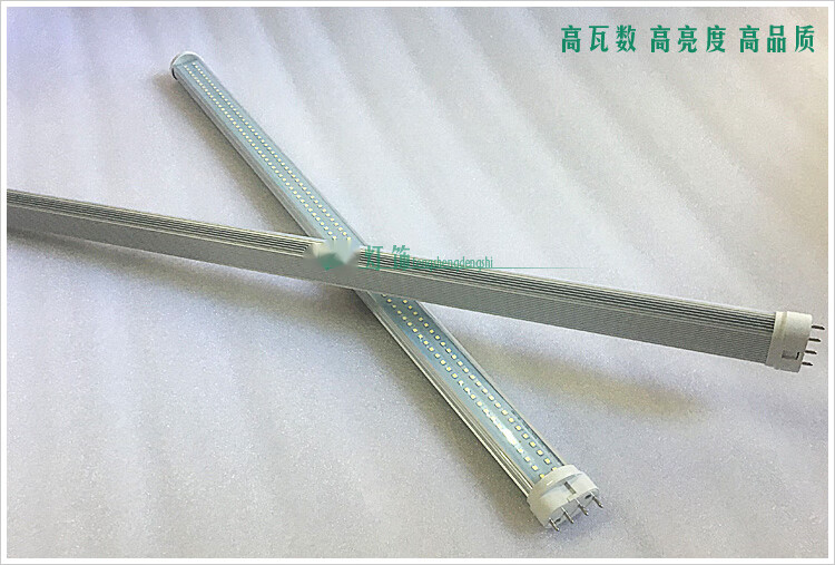 灯管长条四针亮led灯管吸顶灯长条改造2g11替换三基色h型55wled日光灯