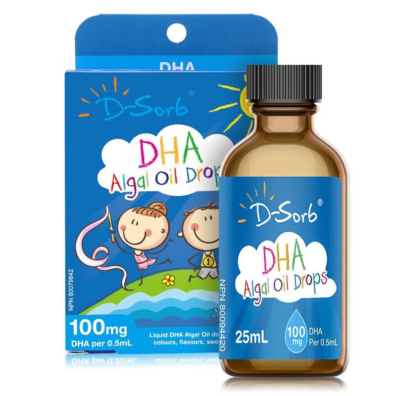 dsorb滴适宝维生素d3滴剂婴幼儿童宝宝dha钙钙铁锌乳糖酶加拿大进口ak
