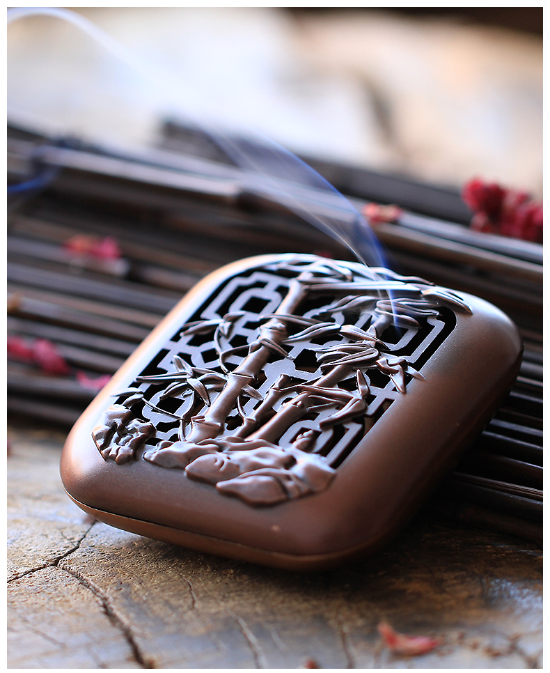 青沉家用檀香盘香炉茶香炉合金香炉批发车载点香器盘香小香炉迷你礼品