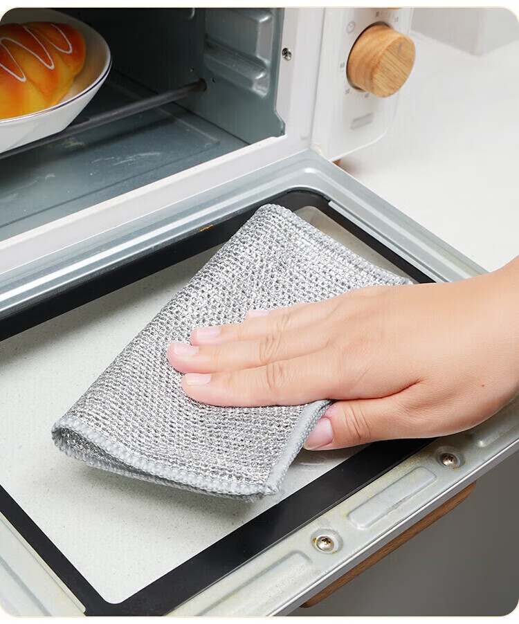 凡皙银丝球抹布洗碗布日杂小件网格不沾油抹布厨房灶台洗锅去污8条