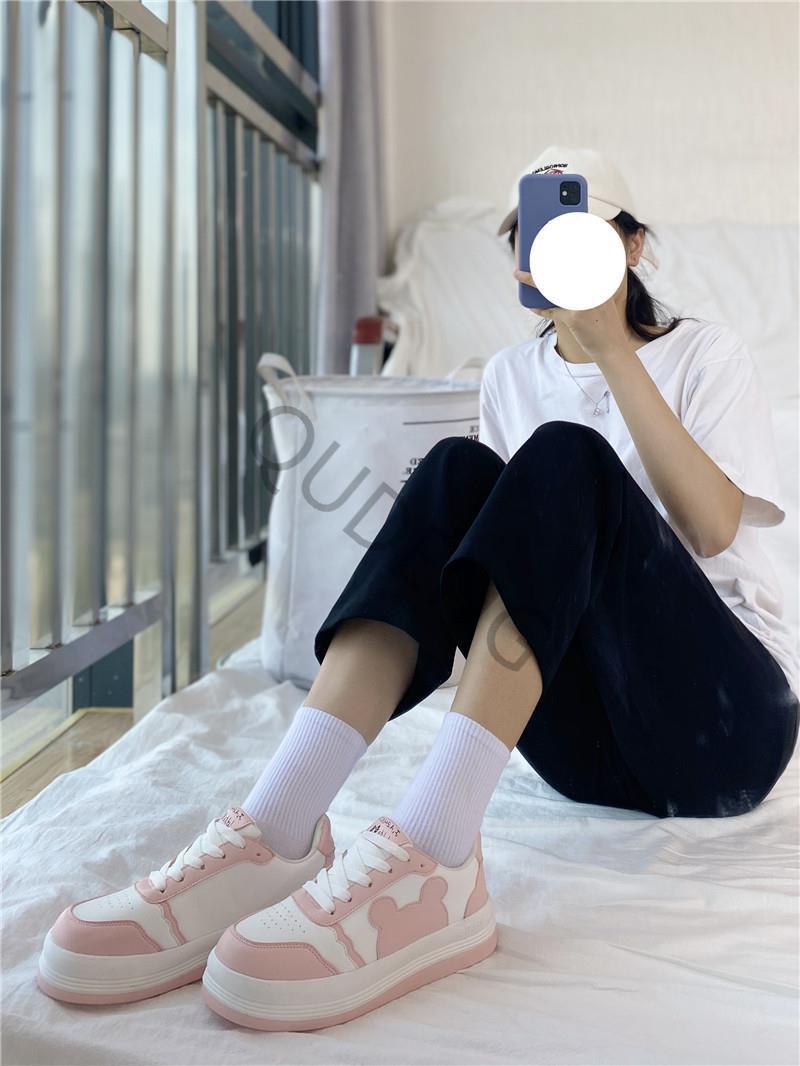 曲登春季lolita日系软妹lo跑厚底板鞋增高学生jk休闲百搭运动鞋女香芋