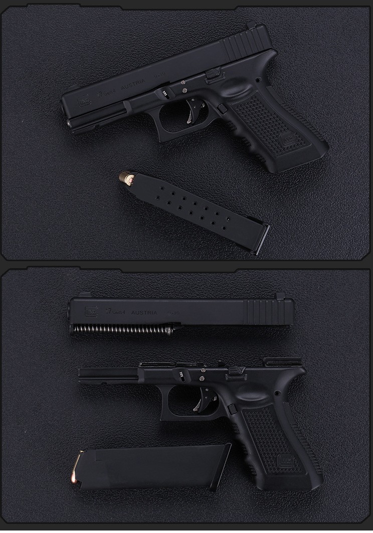 合金军模1205格洛克g17式大号模型枪金属仿真玩具手抢不可发射黑色