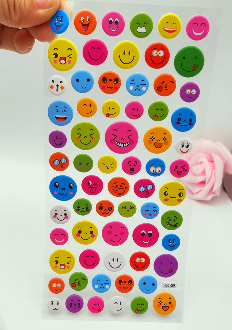 京牛家居facai儿童立体小粘贴泡泡贴纸卡通贴画幼儿园学生奖励贴防水