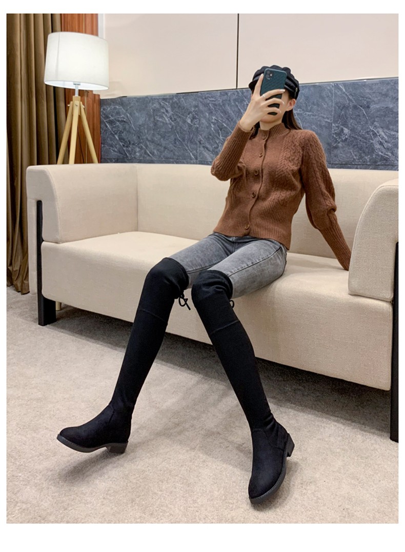 回力商场同款初高中生长靴女过膝长筒靴子女春秋时尚韩版百搭单靴显长