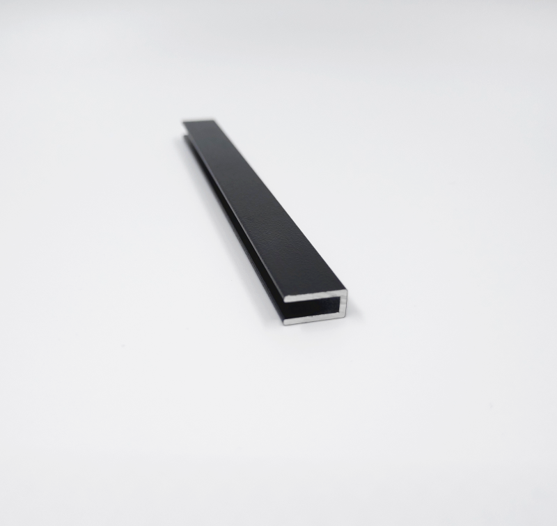 铝合金u型槽哑光黑10*5内径3mm铝槽u形卡槽u型铝条包边填缝美缝条