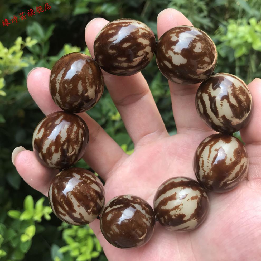 63兰历&专柜【京选旗舰】贝叶棕大花根菩提根佛珠手串男款霸气十