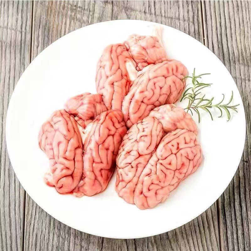 迈啃吱新鲜羊脑羊对脑山羊脑子清真羊脑花羊脑髓火锅新鲜羊脑1斤