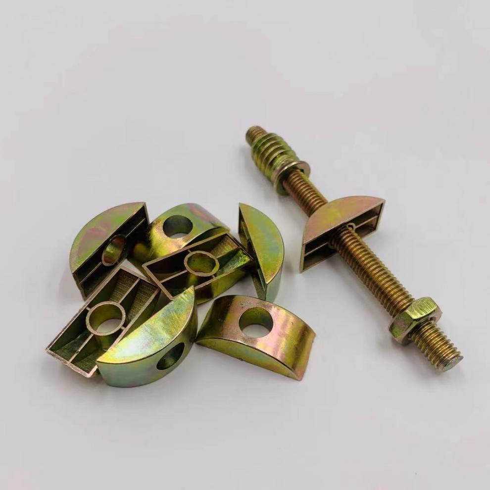 半月牙四合一连接件配件床用连接件固定件家具连接五金配件螺丝m8