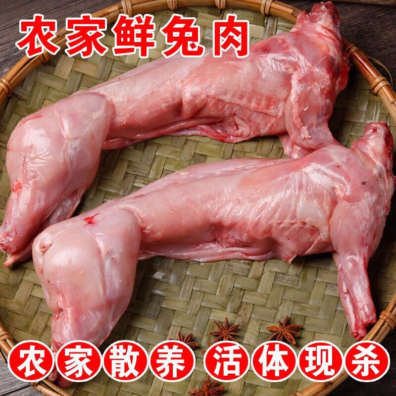 新鲜整只散养活兔现杀整只兔鲜兔速冻烧烤食材批发青封铭整只2斤