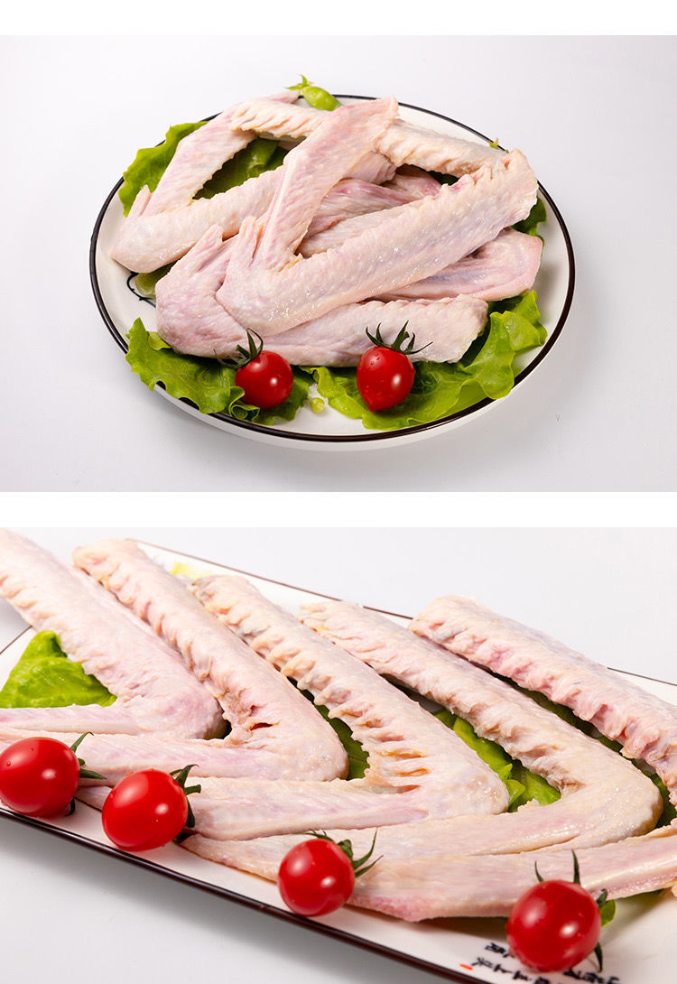 新鲜现杀速冻鹅翅山东大鹅翅鹅全翅大鹅翅翅肉生鹅肉卤味食材 5斤装