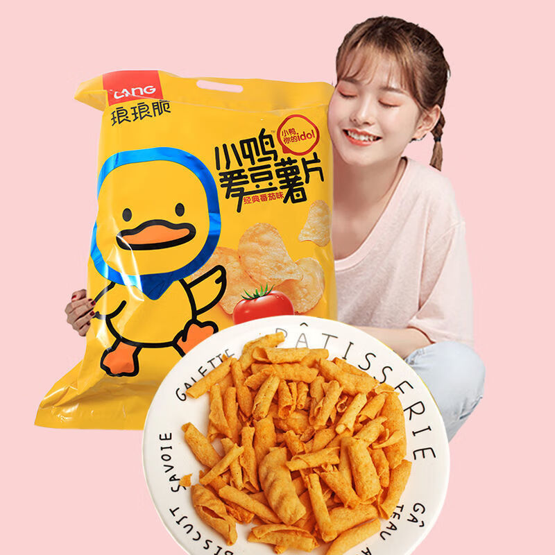 琅琅脆小鱼小虾小蟹240g虾片虾条膨化食品网红大袋包装怀旧薯片薯条