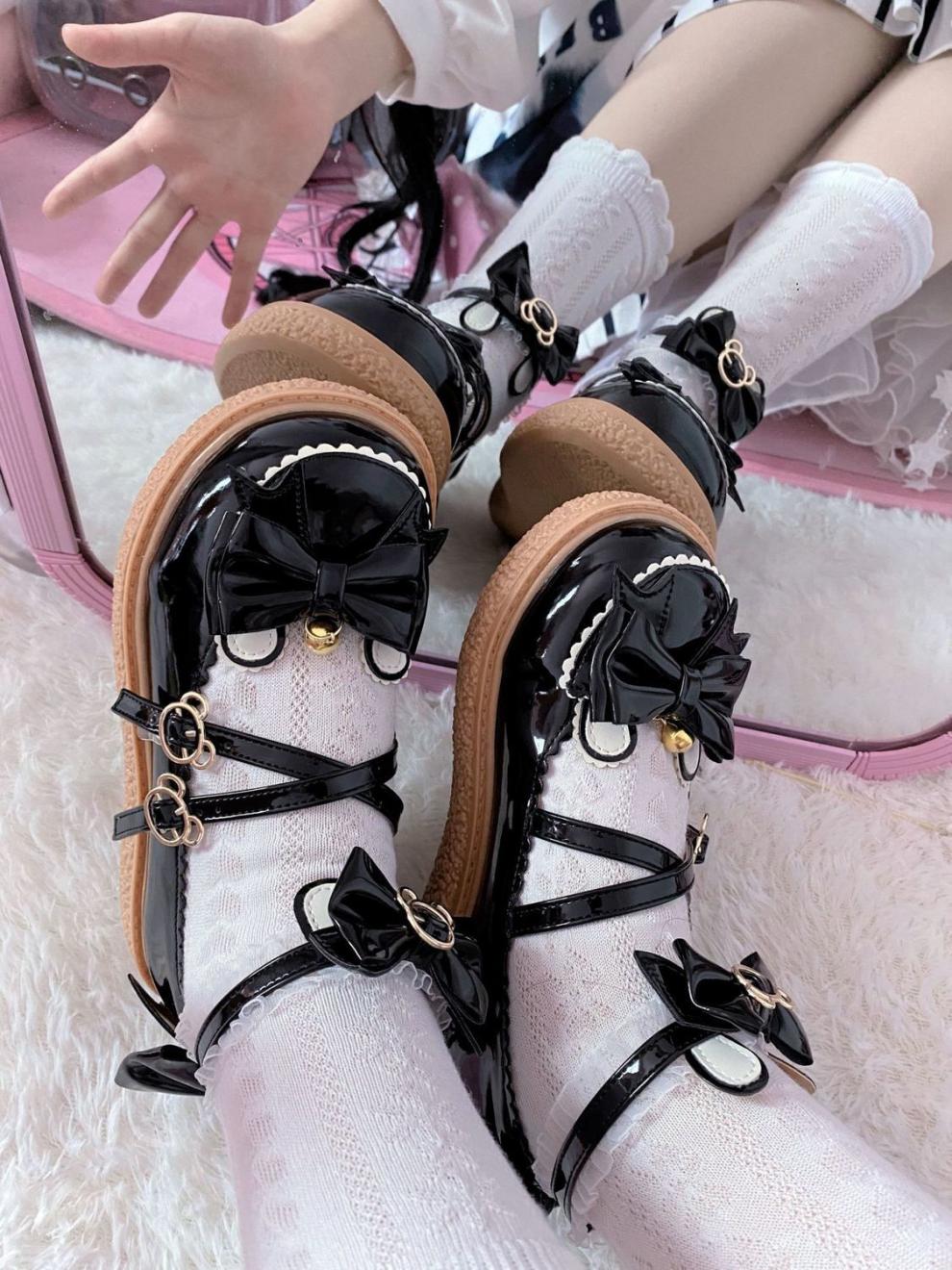 lo鞋冬lolita软妹鞋圆头jk鞋子女日系小皮鞋学院风可爱甜美基础款大头