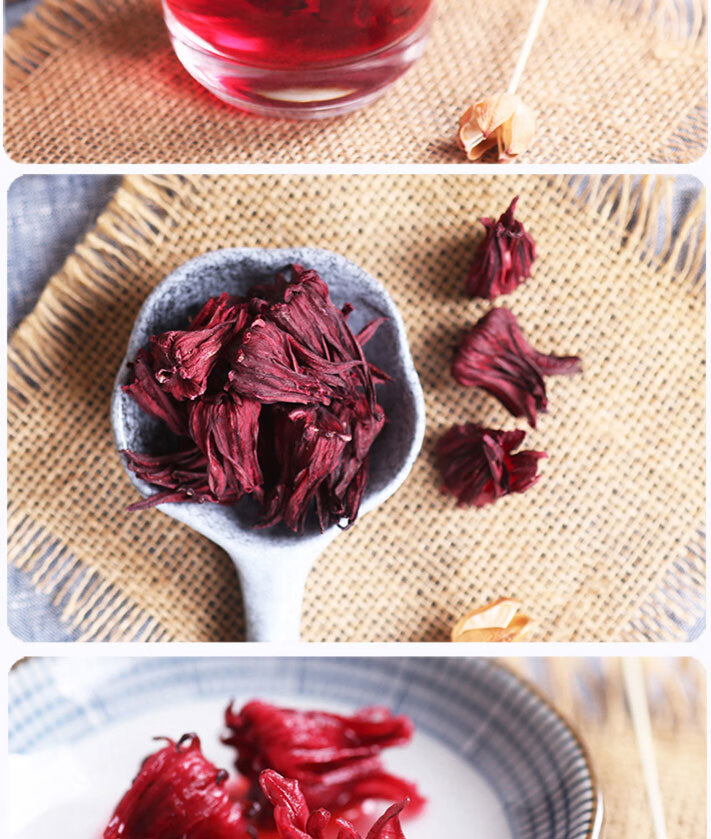 同仁堂洛花神玫瑰茄干果花茶洛神花茶包罐装无硫非果脯可搭陈皮2大罐