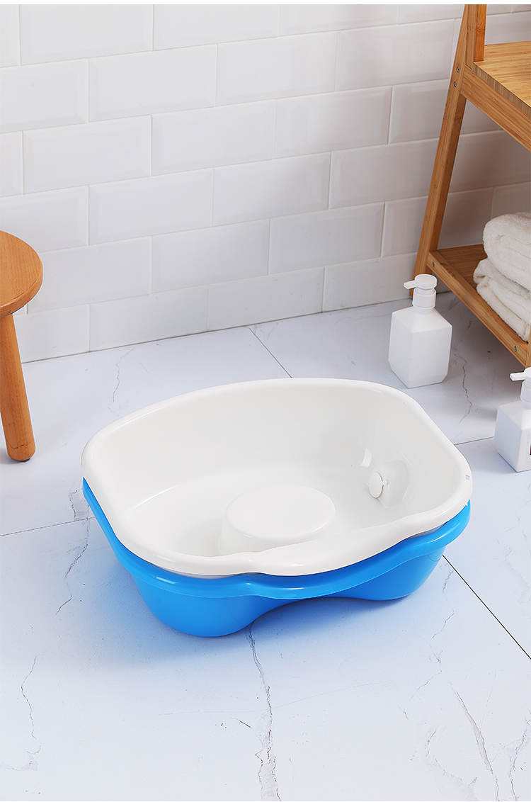 家用懒人平躺洗头盆老人儿童孕妇月子免弯腰床上洗头发护理洗头盆白色