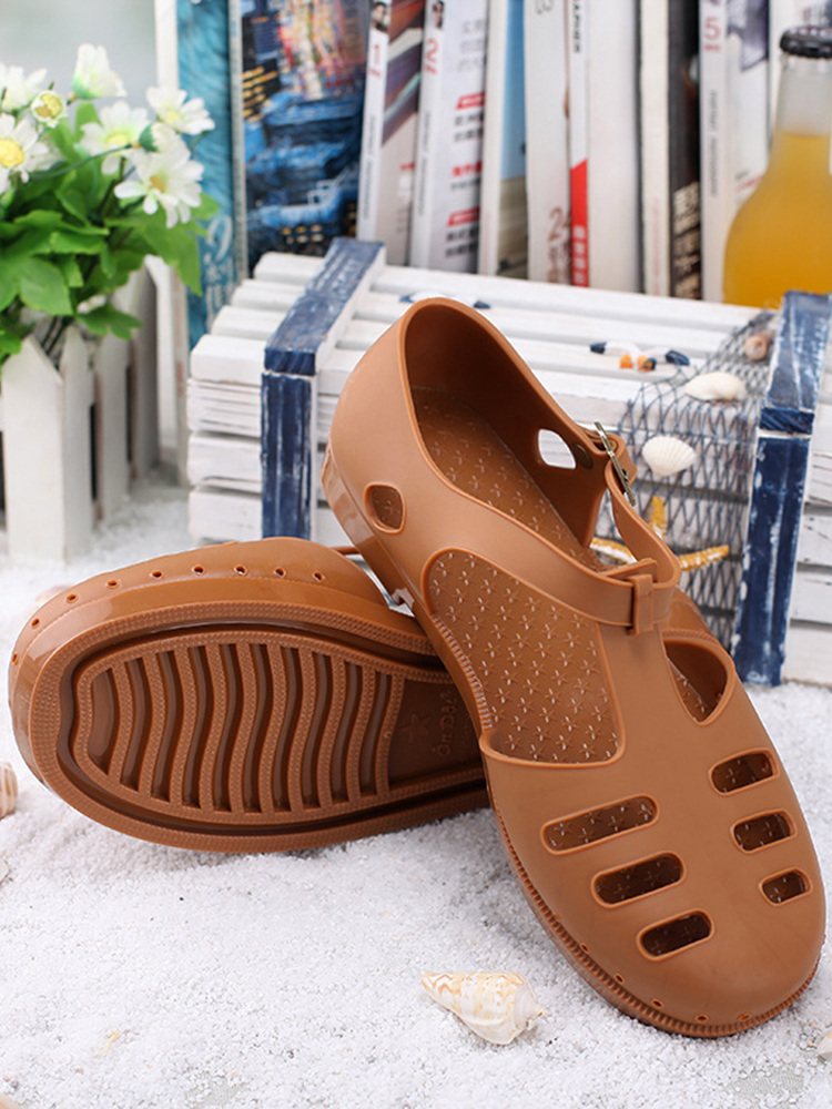 公牛世家越南橡胶洞洞凉鞋男鞋防滑不磨脚怀旧解放鞋老款柔软胶鞋