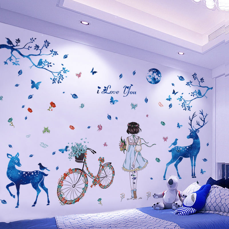 壁纸贴画背景墙装饰品网红壁纸自粘背景墙面装饰品房间墙纸卧室温馨