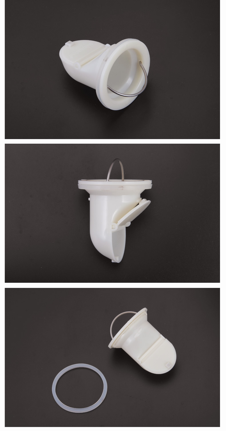 潜水艇臭地漏芯心50内芯下水道反味厕所反臭卫生间浴室管黑色提篮50芯