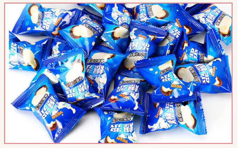 伊诺滋爆浆曲奇小丸子桶装128g脆皮夹心巧克力球原味草莓味巧克力味2