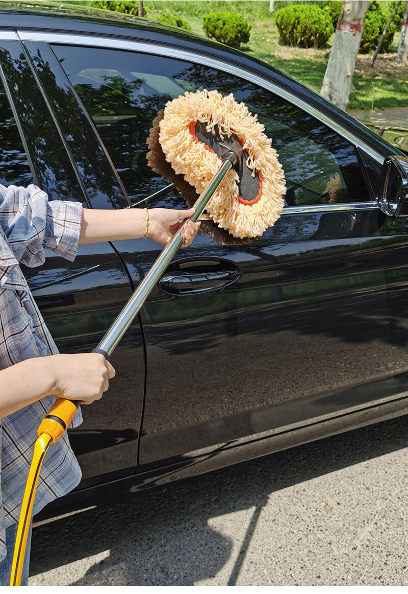 洗車拖把通水洗車工具擦車拖把軟毛車刷車用品通水毛刷洗車刷神器牛奶