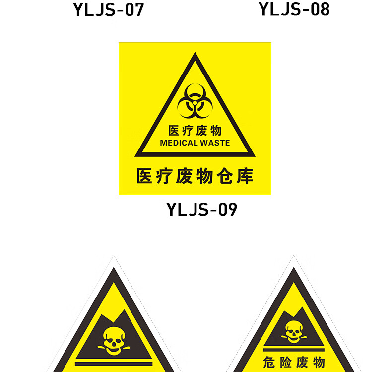 牌警示牌标识贴纸化学工厂化学物质标识贴纸化学性废物贴纸5张20x20cm
