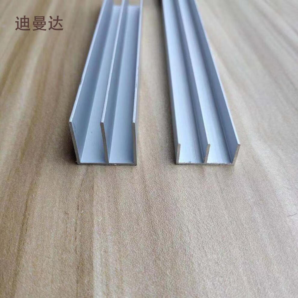 加厚5mm山字槽玻璃移门轨道山字双槽轨道导轨滑轮滑轨展示柜滑槽 上下