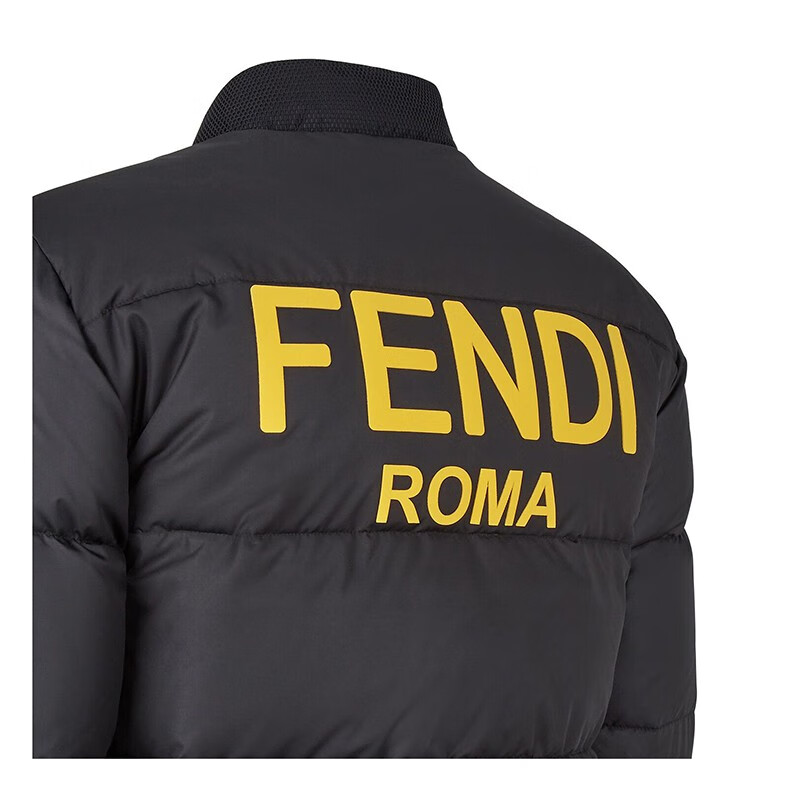fendi芬迪男装羽绒服外套短款飞行员式衣领双面弹力尼龙鹅绒保暖48