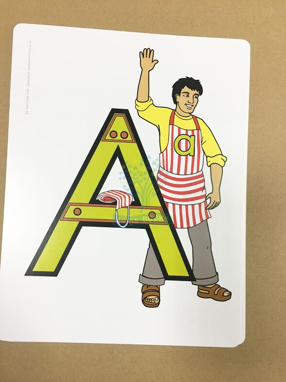 《自然拼读letterland big capital picture code cards字母卡片》