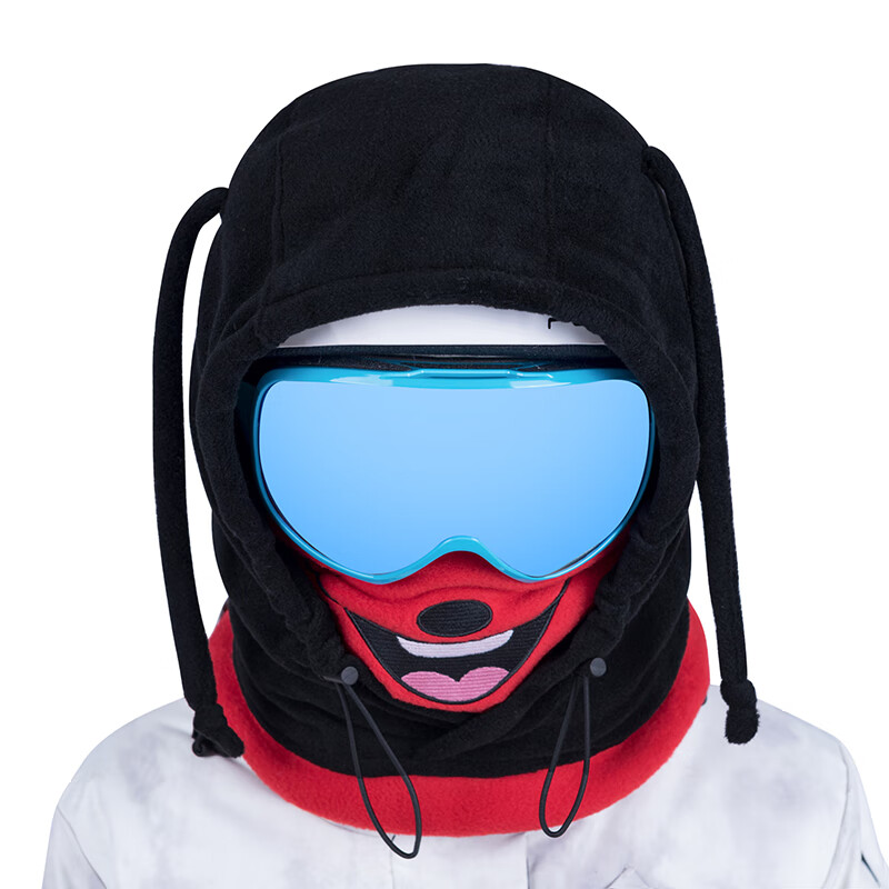滑雪套头帽头盔头套男女滑雪头套面罩防寒保暖小动物儿童滑雪护脸 圆