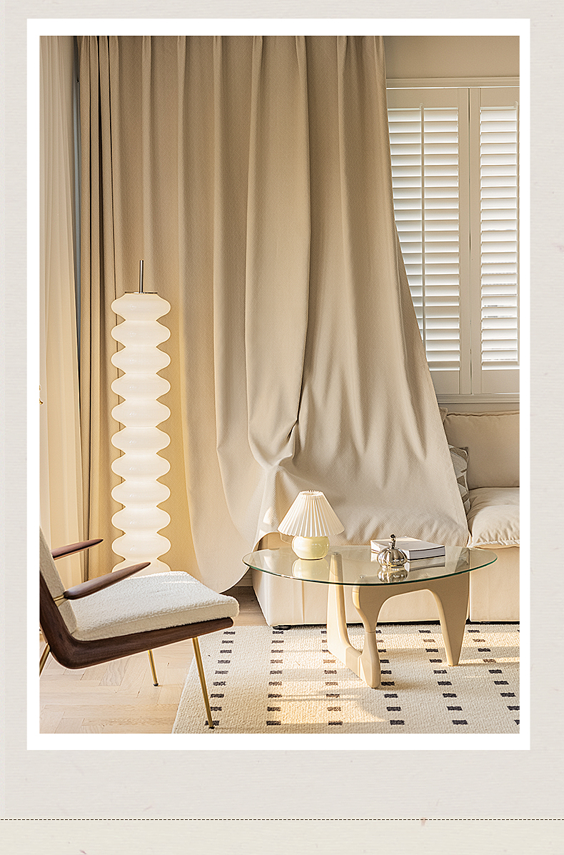 网红窗帘卧室ins风奶油色法式轻奢遮光2022新款客厅雪尼尔高级感2 云