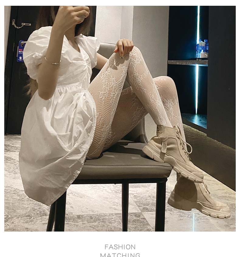 莫代尔【官方旗舰】白色丝袜女春夏季薄款蕾丝网红ins潮白丝性感防勾